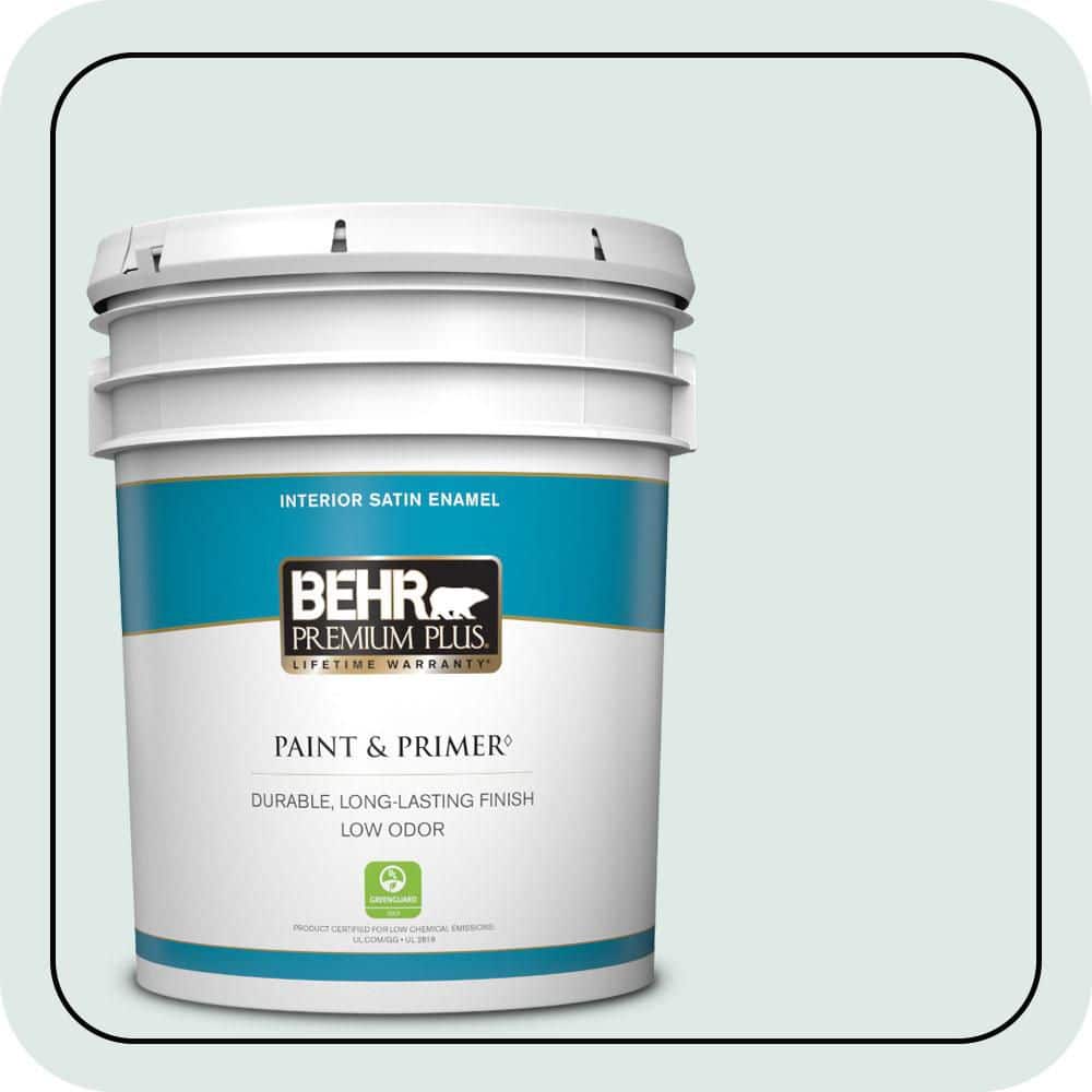 BEHR PREMIUM PLUS #BL-W01 Calm Enamel Interior/ & Primer Color Sample (1)