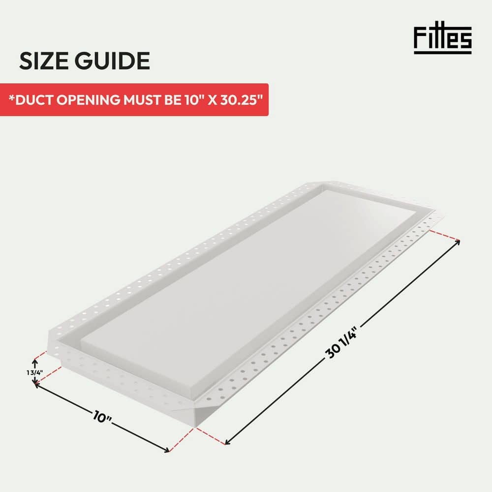 FITTES Flush Wall Vent [Luxe] 10 in. 30.25 (2)