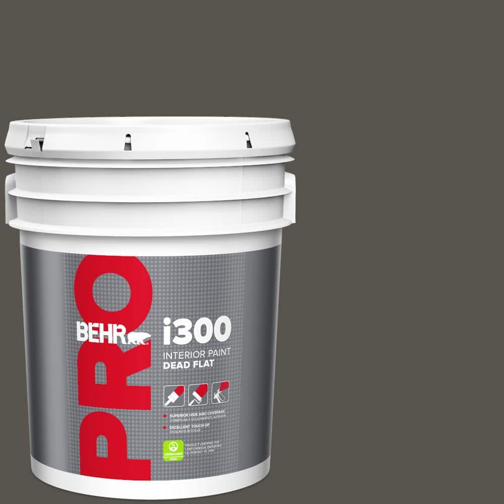 BEHR PRO 5 gal. #790D-7 Black Bean Dead Flat Interior Paint
