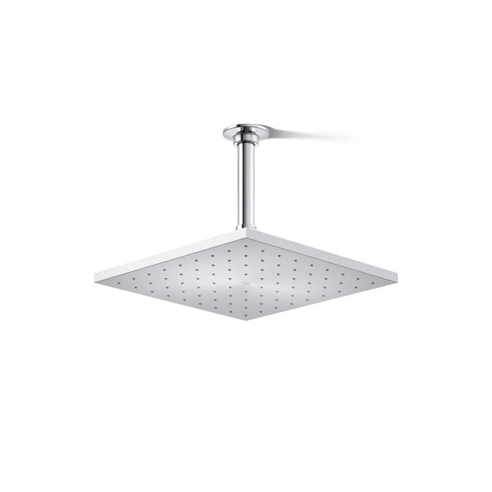 KOHLER 1-Spray 10 in. Single Ceiling Mount Fixed Rain Shower Head in Polished Chrome