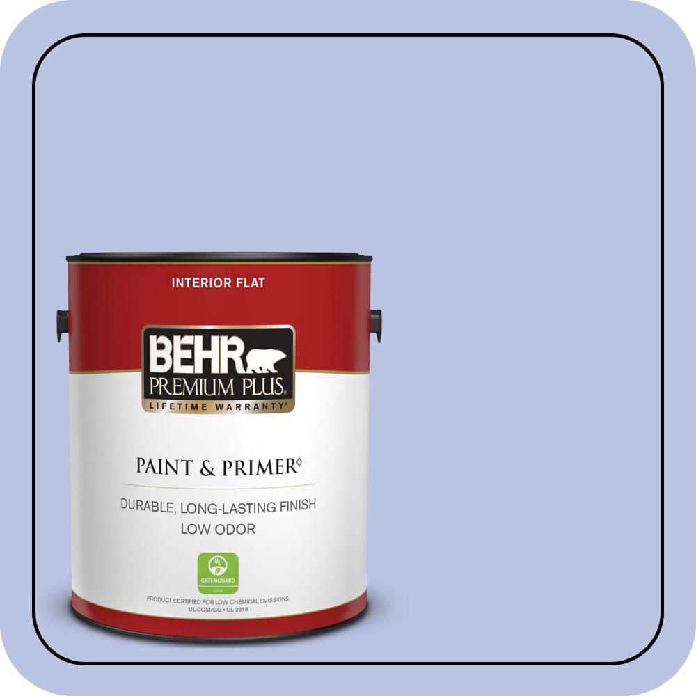 BEHR PREMIUM PLUS 1 gal. #600A-3 California Lilac Flat Low Odor Interior Paint & Primer