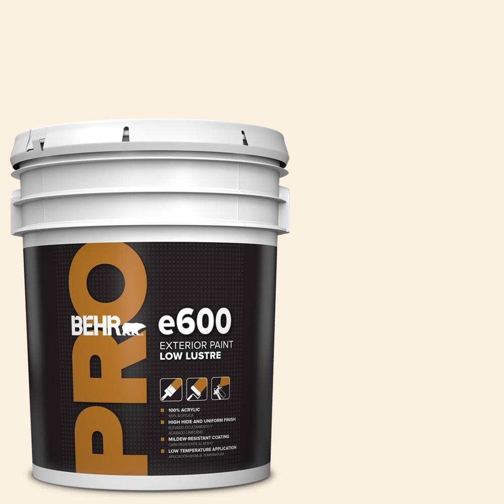 BEHR PRO 5 gal. #W-F-300 Cotton Whisper Low Luster Exterior Paint