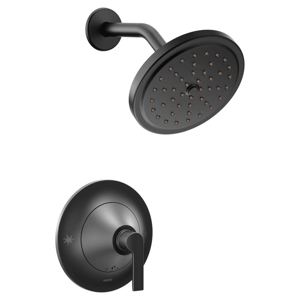 MOEN Doux Single-Handle Eco-Performance Posi-Temp Shower Faucet Trim Kit in Matte Black (Valve Not Included) (1)