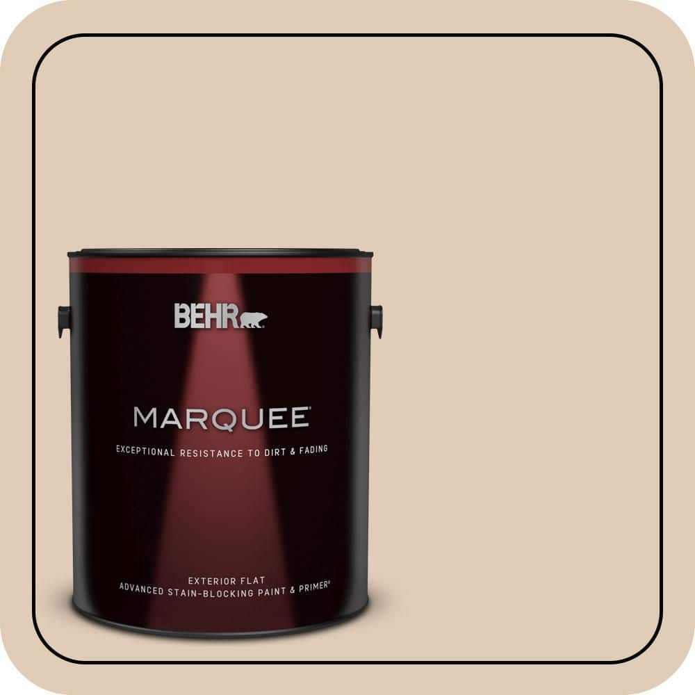 BEHR MARQUEE 1 gal. #S240-2 Rice Crackers Flat Exterior Paint & Primer