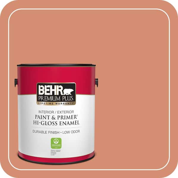 BEHR PREMIUM PLUS #ICC-63 Terra Cotta Pot Flat Interior/Exterior Paint & Primer Color Sample (3)