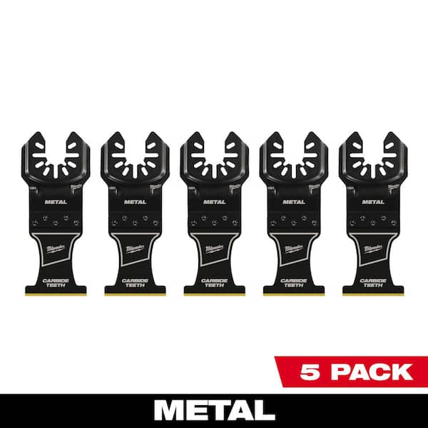 Milwaukee 1-3/8 in. Carbide Universal Fit Extreme Metal Cutting Multi-Tool Oscillating Blade (5-Pack) (2)