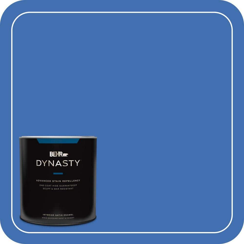 BEHR DYNASTY 1 qt. #T18-17 Wide Sky Satin Enamel Interior Stain-Blocking Paint and Primer