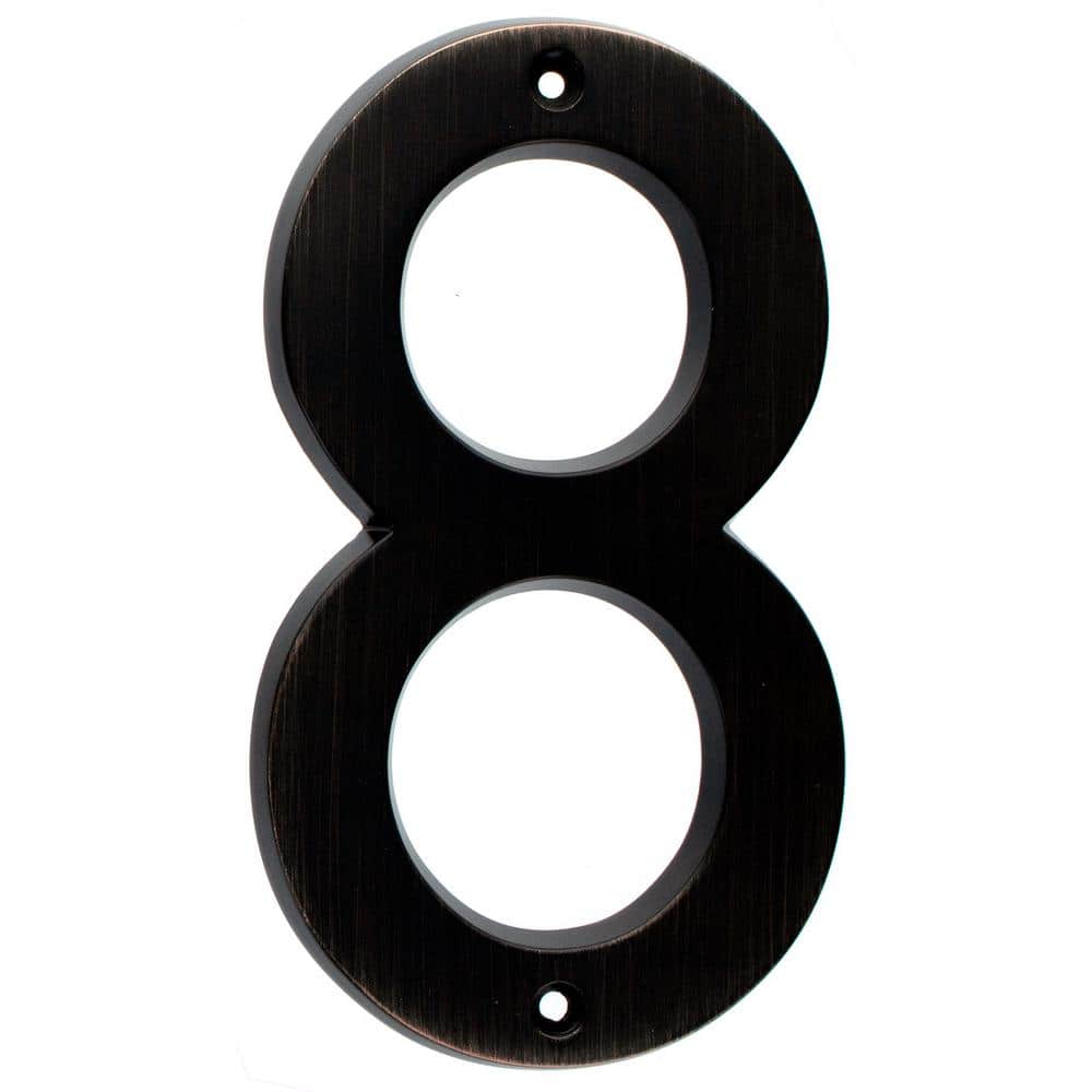 Distinctions 6 in. Old World Bronze Style Black Number 8
