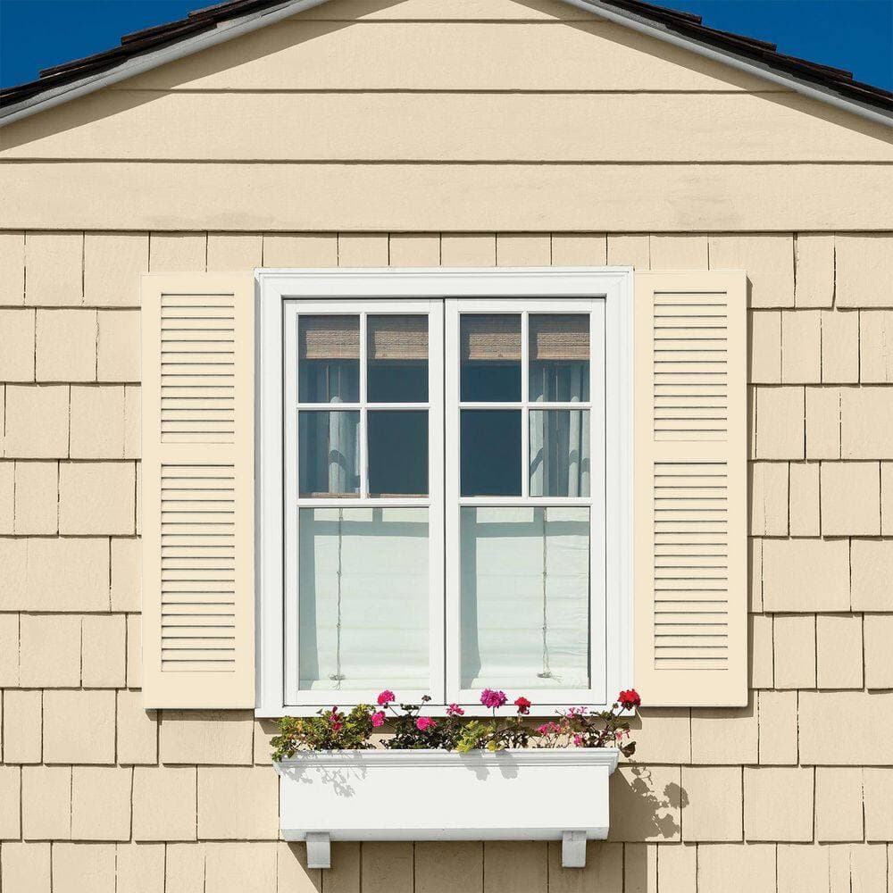 Glidden Premium 1 qt. PPG1090-1 Magnolia Blossom Satin Exterior Latex Paint (4)