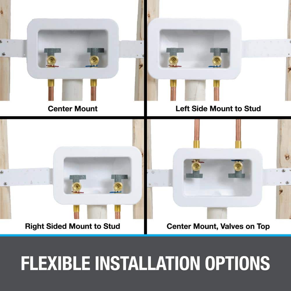 Oatey 3-1/2 in. Center Drain Washing Machine Outlet Box (3)
