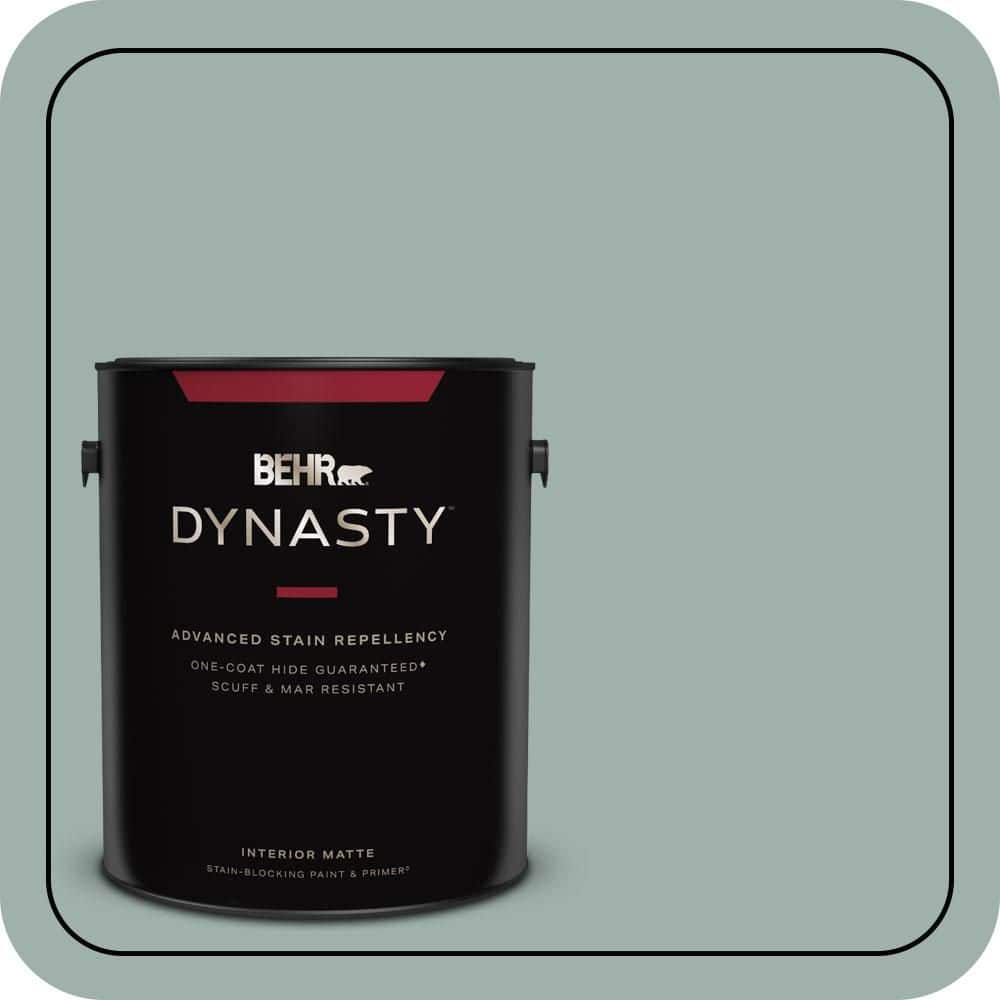 BEHR DYNASTY 1 gal. #N430-3 Garden Vista One-Coat Hide Matte Interior Stain-Blocking Paint & Primer