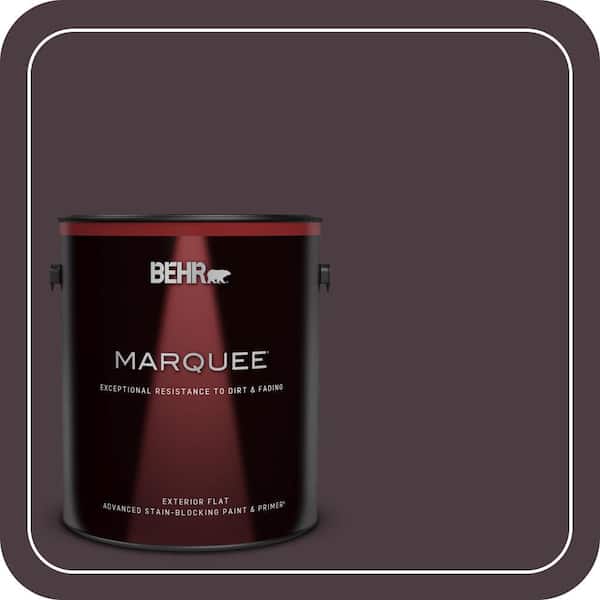 BEHR MARQUEE 1 gal. #T18-04 Nocturne Shade Flat Exterior Paint & Primer (2)