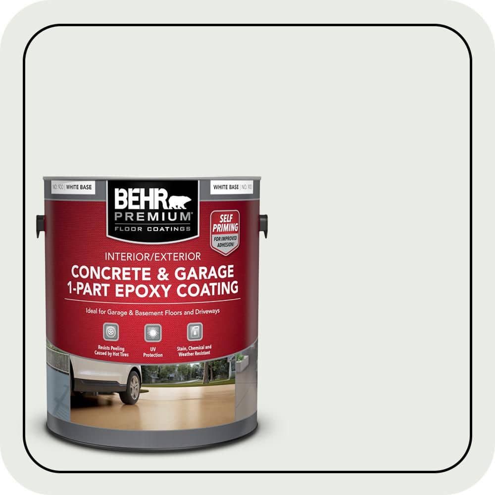 BEHR PREMIUM #PPU25-12 Self-Priming 1-Part Epoxy Satin Interior/Exterior Concrete and Garage Floor Paint (1)