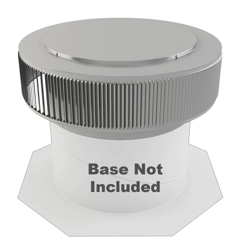 Active Ventilation Aura Vent 144 NFA 14 in. Mill Finish Aluminum Roof Turbine Replacement Static Roof Vent with Louver Design