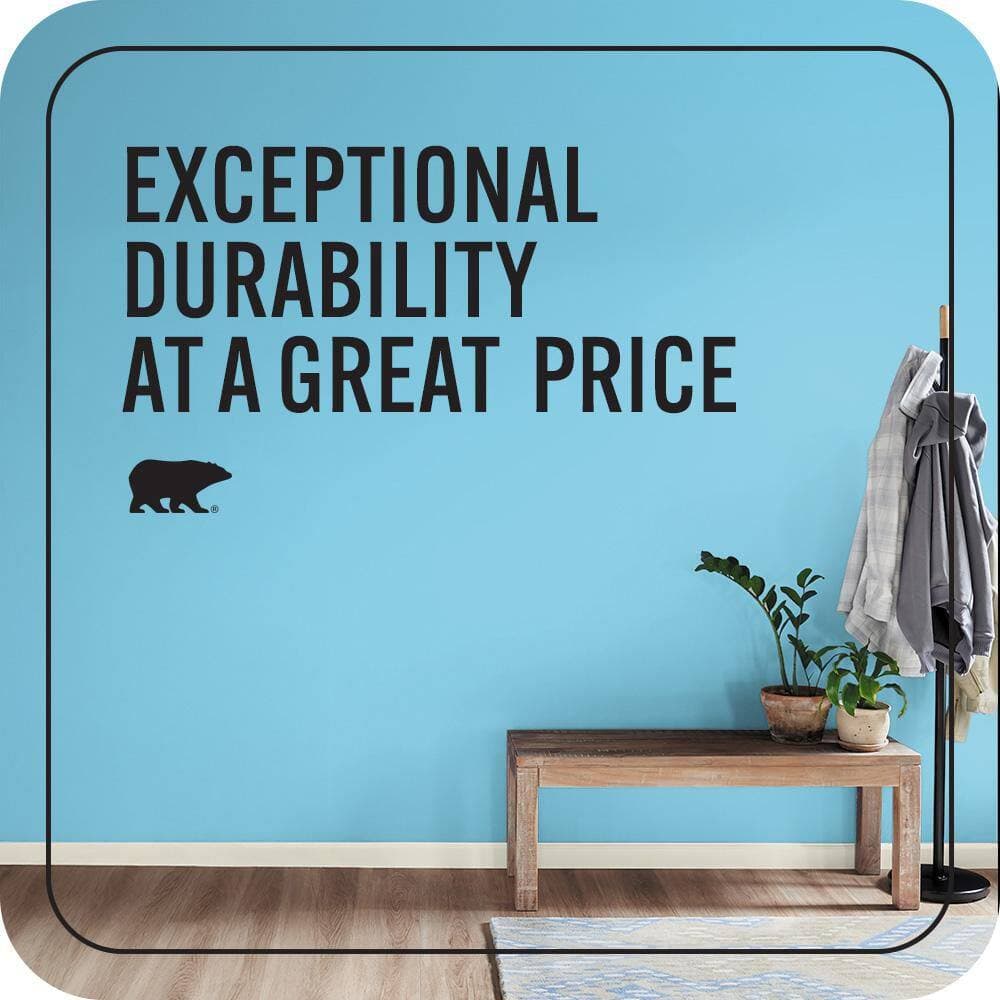 BEHR PREMIUM PLUS #530B-4 Bliss Blue Enamel EcoMix Plant-Based & Primer (4)