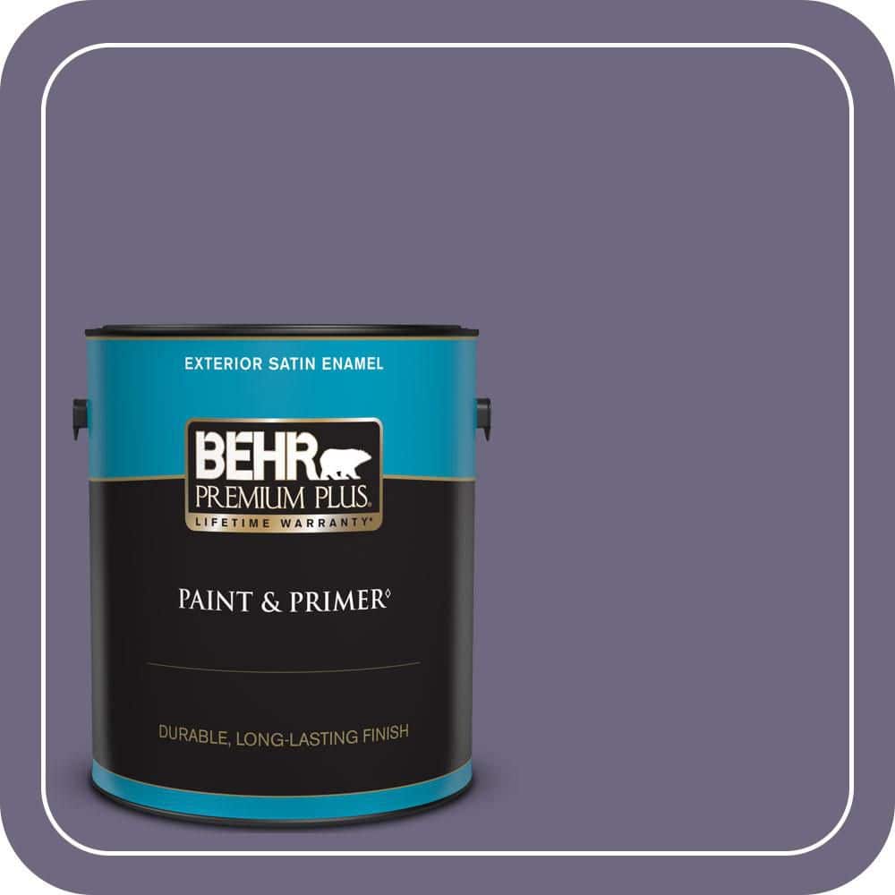 BEHR PREMIUM PLUS 1 gal. #S570-6 New Orleans Satin Enamel Exterior Paint & Primer