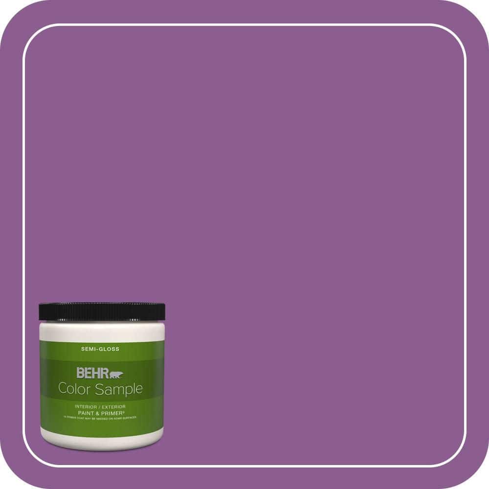 BEHR PREMIUM PLUS 8 oz. #P100-6 Chakra Semi-Gloss Interior/Exterior Paint & Primer Color Sample
