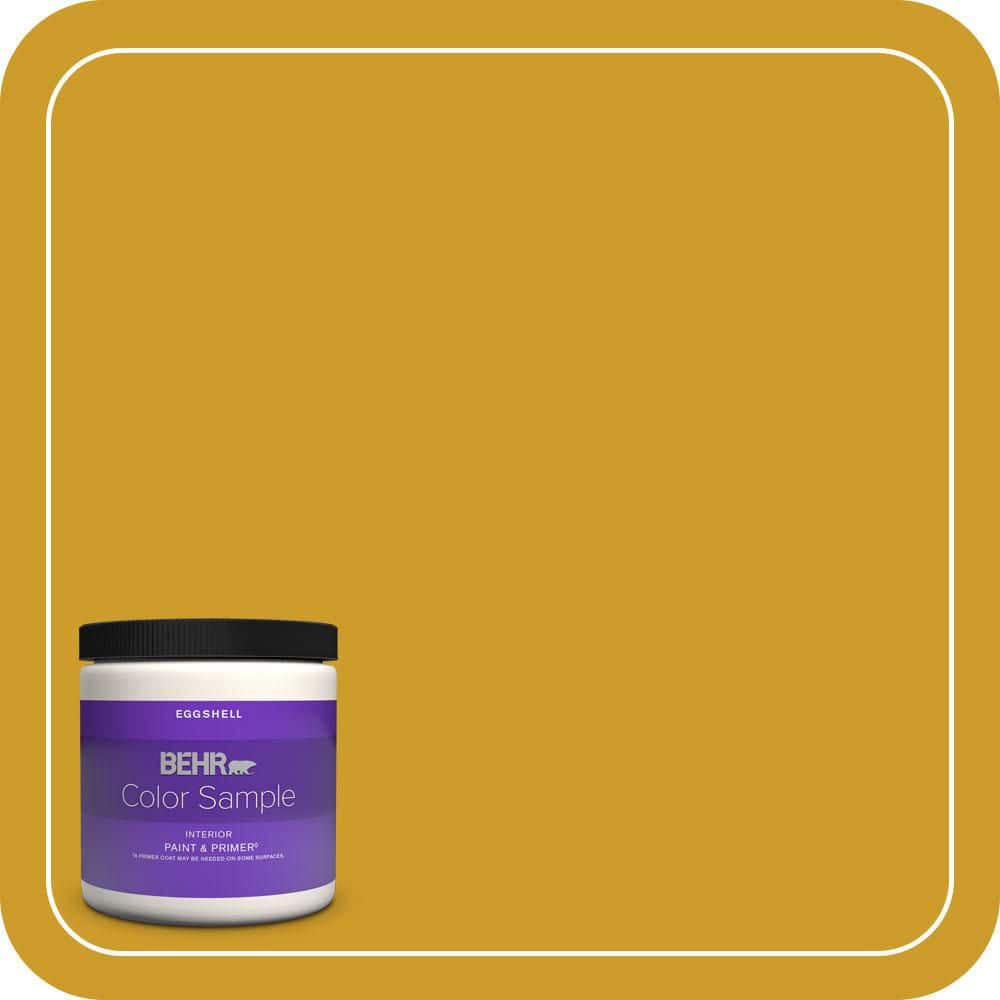 BEHR PREMIUM PLUS 8 oz. #T16-09 Citronne Eggshell Enamel Interior Paint & Primer Color Sample