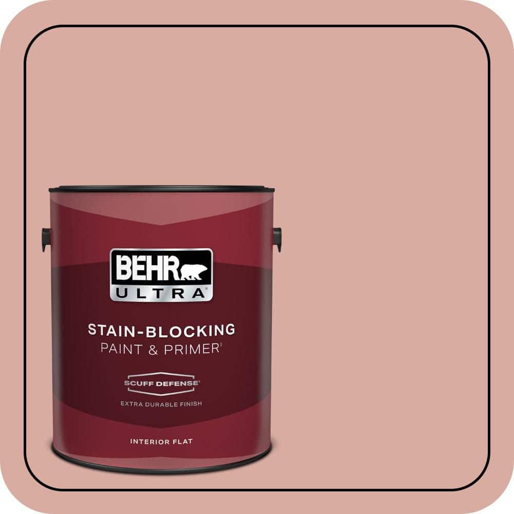 BEHR ULTRA 1 gal. #T17-06 Everythings Rosy Extra Durable Flat Interior Paint & Primer