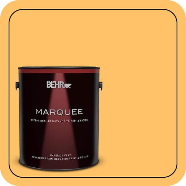 BEHR MARQUEE 1 gal. #PPU6-06 Honey Locust Flat Exterior Paint & Primer (2)