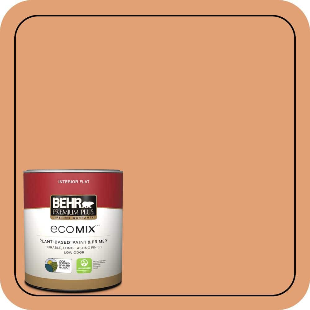 BEHR PREMIUM PLUS 1 qt. #M220-5 Roasted Seeds Flat EcoMix Plant-Based Interior Paint & Primer (1)