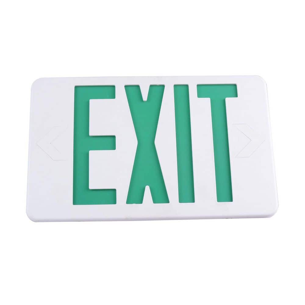 Commercial Electric 1-Pack 14-Watt Equivalent Integrated LED White Exit Sign with Ni-Cad 4.8-Volt Battery (3)