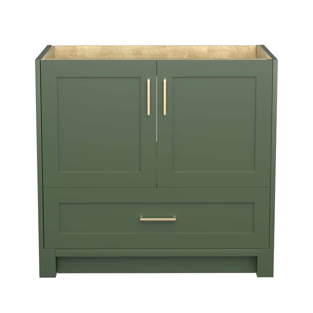 Getpro 36 in. W. x 21.5 in. D x 33.5 in. H Bath Vanity Cabinet without Top Bathroom Vanities Cabinet in Matte Green (1)