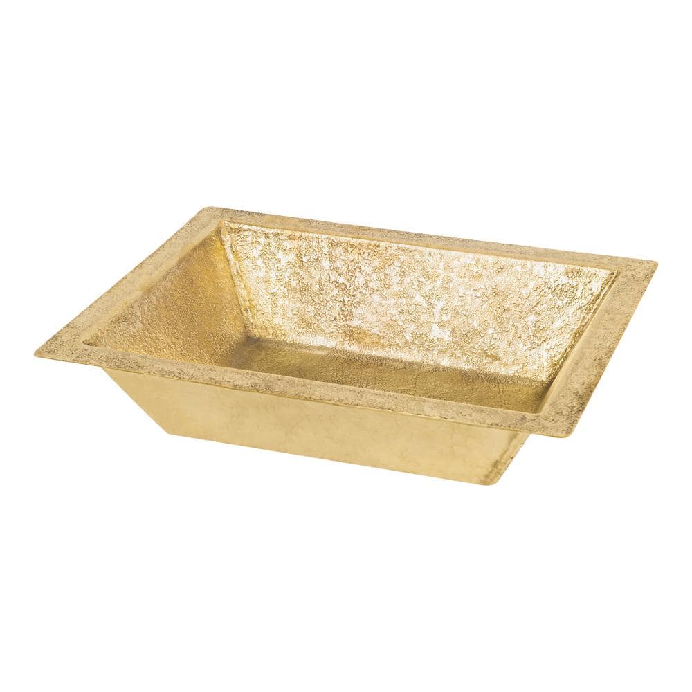 Premier Copper Products Terra Firma 17 in. Undermount Rectangle Bathroom Sink in Yellow Polished Brass (3)