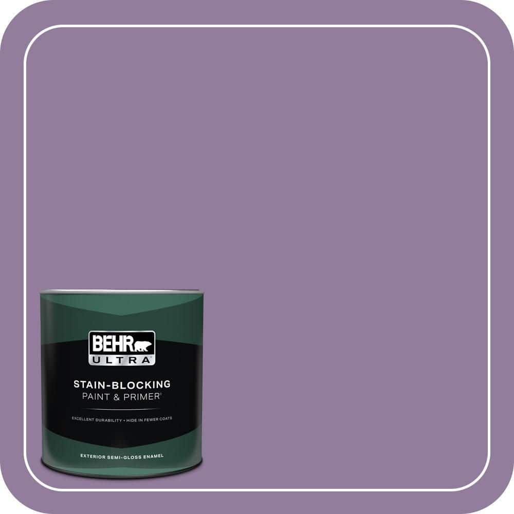 BEHR ULTRA 1 qt. #660D-5 Wildflower Semi-Gloss Enamel Exterior Paint & Primer