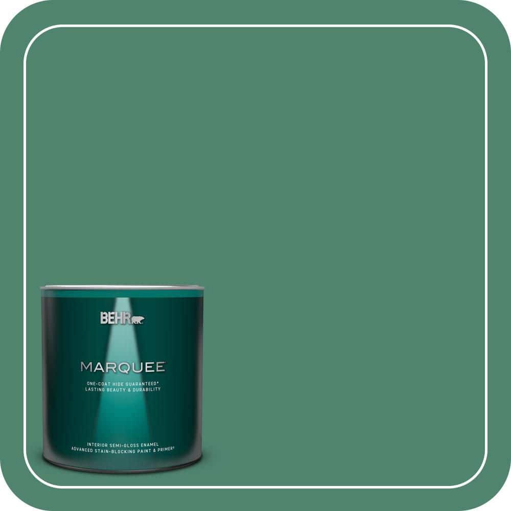 BEHR MARQUEE 1 qt. #480D-6 Billiard Room Semi-Gloss Enamel Interior Paint & Primer