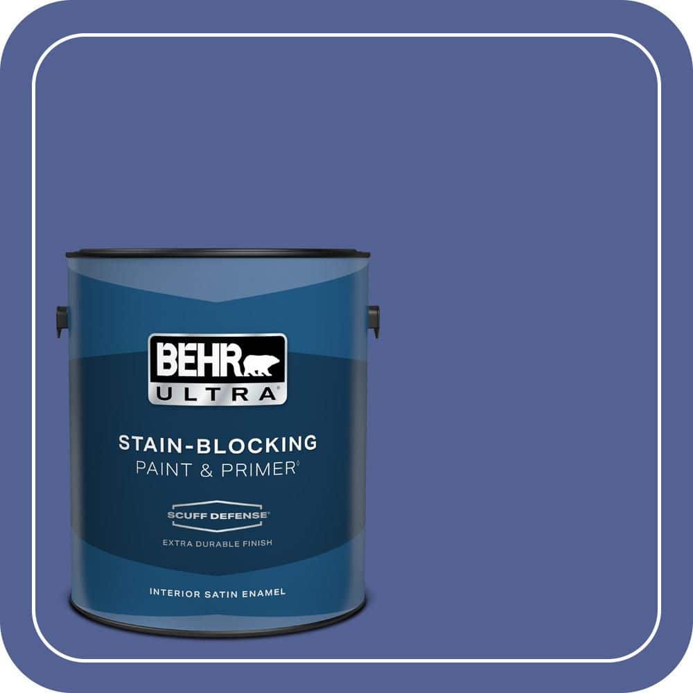 BEHR ULTRA 1 gal. #610B-7 Breathtaking Extra Durable Satin Enamel Interior Paint & Primer (1)