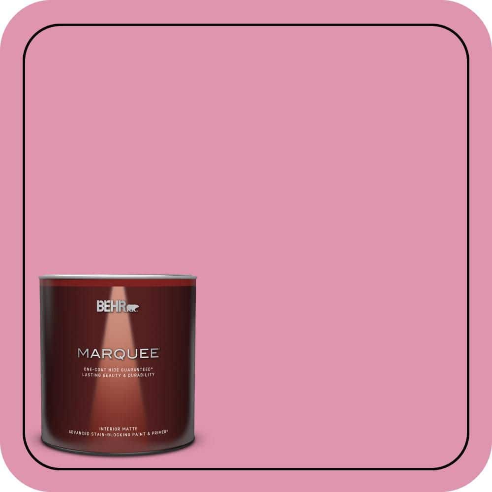 BEHR MARQUEE 1 qt. #P130-4 Its a Girl Matte Interior Paint & Primer