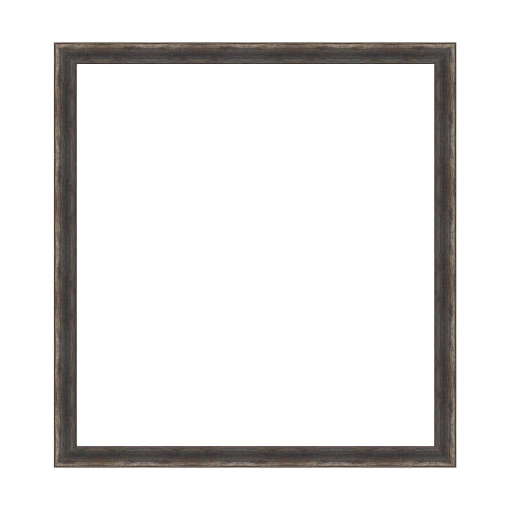 Amanti Art Mirror Makeover Bark Rustic Char Narrow 35.25 in. W x 37.25 in. H Bathroom Mirror Frame Border Kit-Fits a 34x36 mirror (1)
