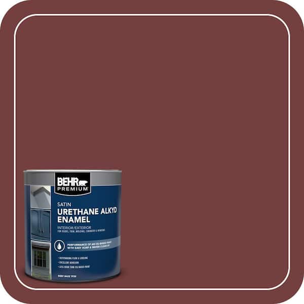 BEHR PREMIUM 1 qt. #BXC-18 Poisonberry Satin Enamel Urethane Alkyd Interior/Exterior Paint (2)