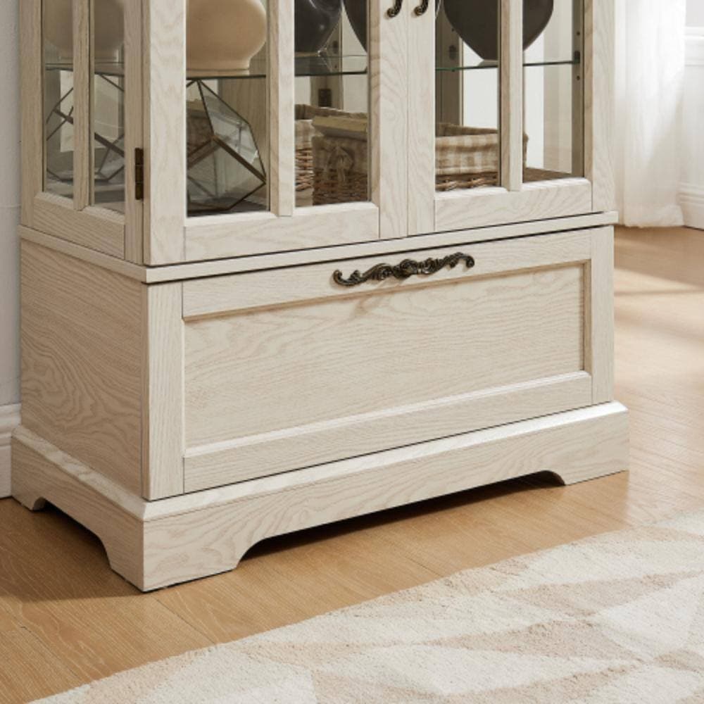 Unbranded 30 in. W x 15.47 in. D x 46.89 in. H Bathroom White Linen Cabinet (3)