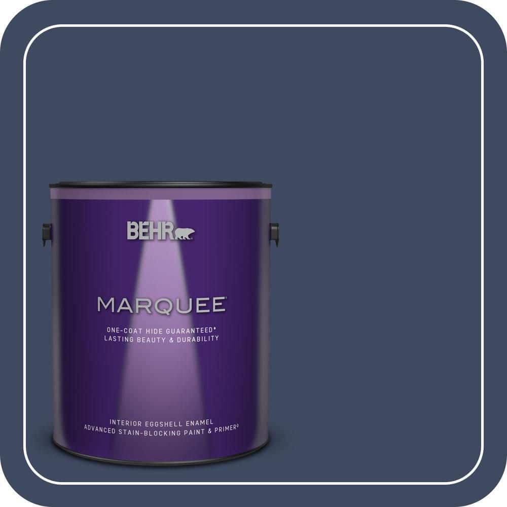 BEHR MARQUEE 1 gal. #610D-7 Night Watch Eggshell Enamel Interior Paint & Primer