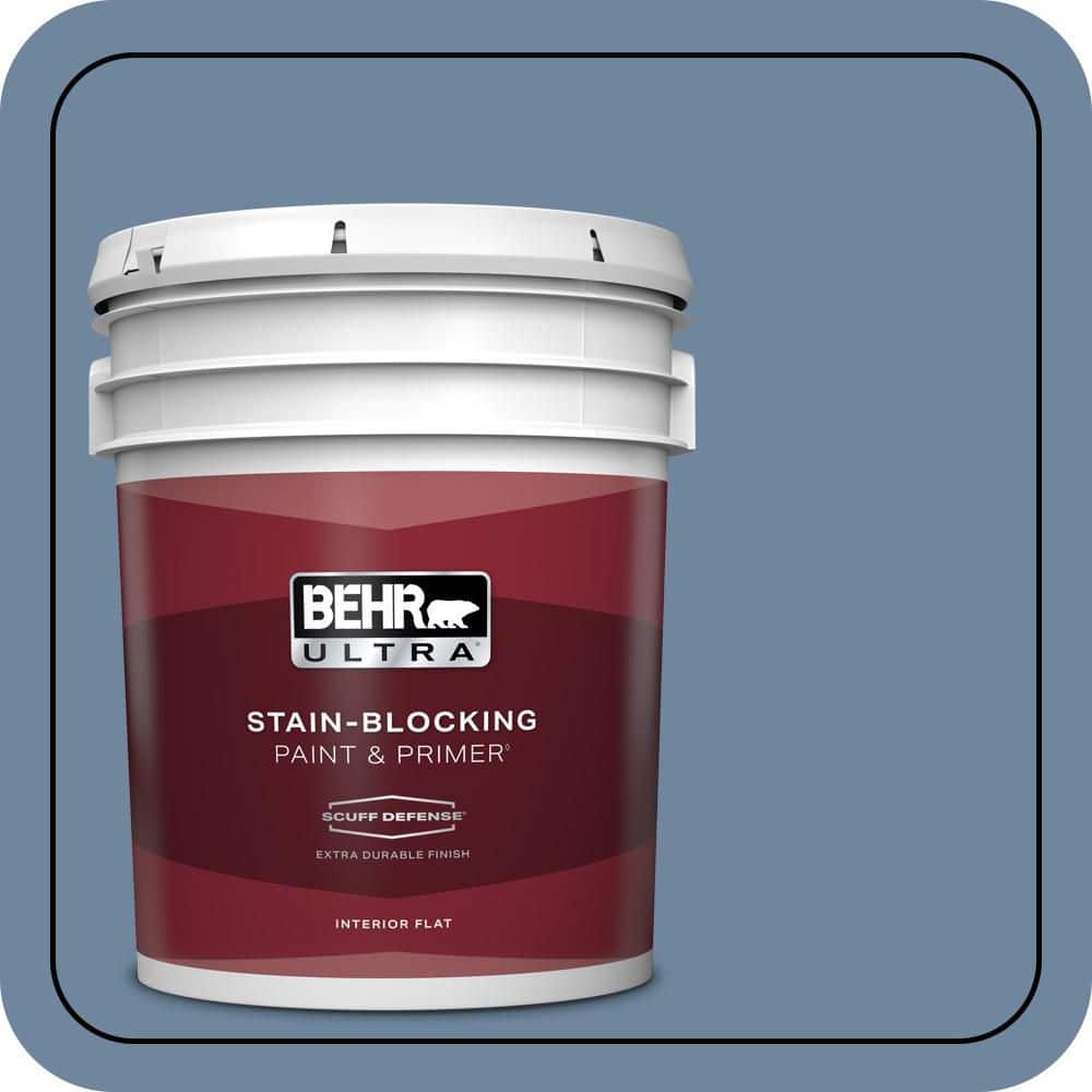 BEHR ULTRA 5 gal. #S520-5 Thundercloud Extra Durable Flat Interior Paint & Primer