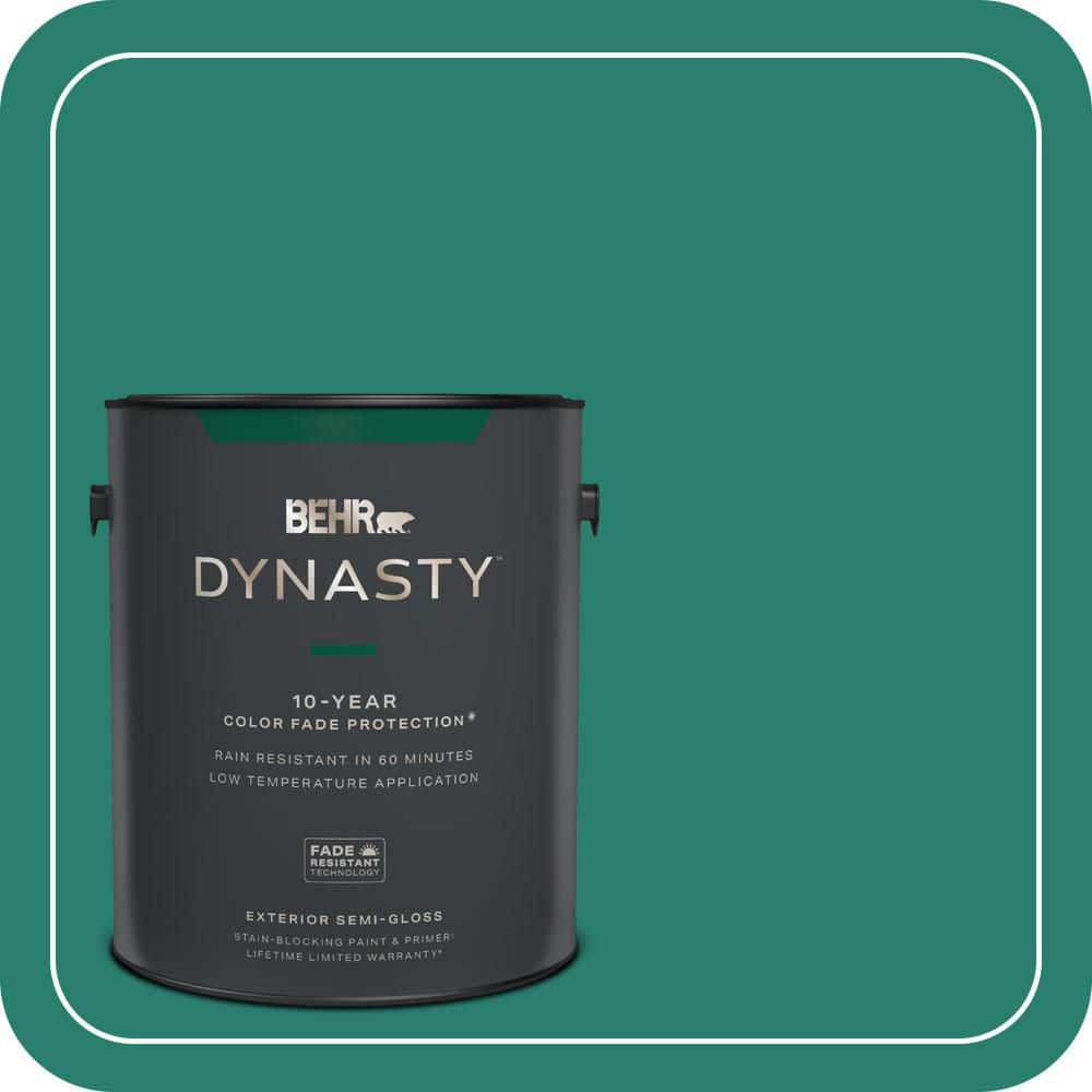 BEHR DYNASTY 1 gal. #P440-7 Mermaid Sea Semi-Gloss Exterior Stain-Blocking Paint & Primer