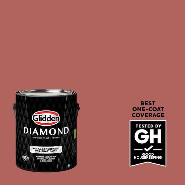 Glidden Diamond 1 gal. PPG1057-6 Sienna Red Satin Interior Paint (2)