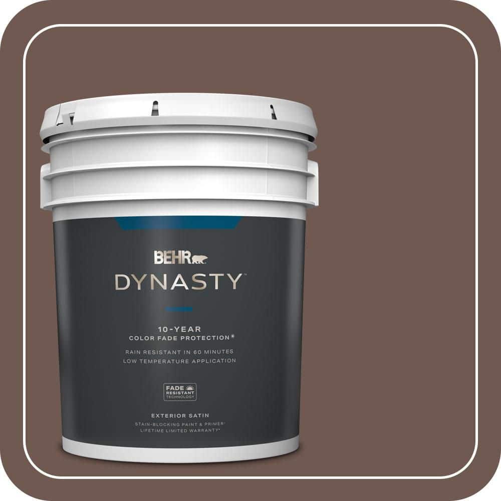 BEHR DYNASTY 5 gal. #MQ2-34 Bistro Satin Enamel Exterior Stain-Blocking Paint & Primer