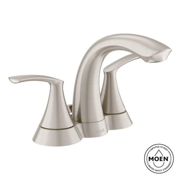 MOEN Darcy 4 in. Centerset 2-Handle Bathroom Faucet in Spot Resist Brushed Nickel