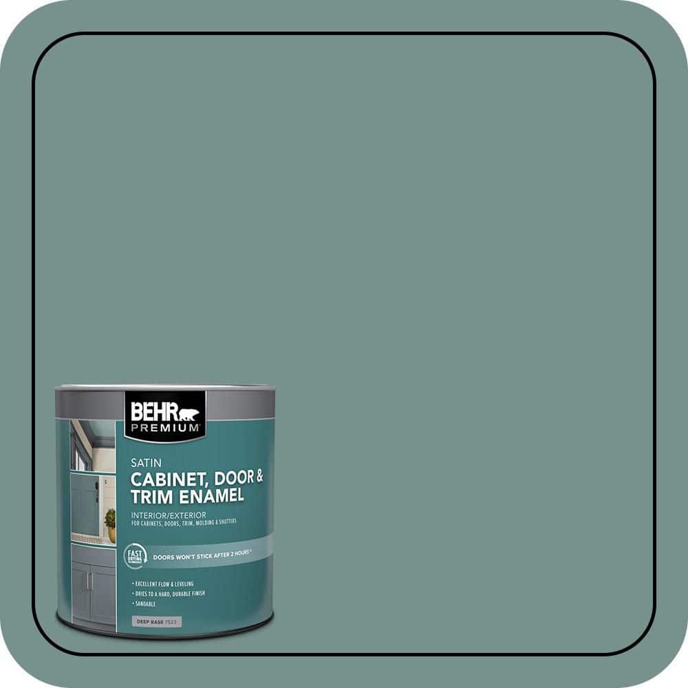 BEHR PREMIUM 1 qt. #S430-5 Longmeadow Satin Enamel Interior/Exterior Cabinet, Door & Trim Paint (1)
