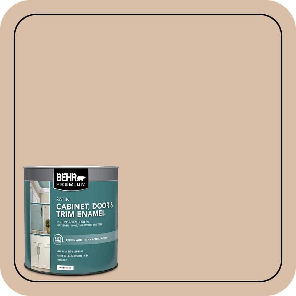 BEHR PREMIUM 1 qt. #S240-3 Ash Blonde Satin Enamel Interior/Exterior Cabinet, Door & Trim Paint