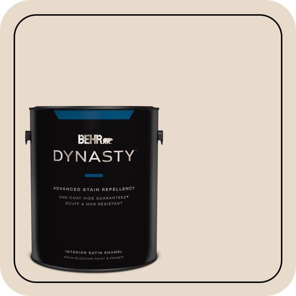 BEHR DYNASTY 1 gal. #OR-W08 Coco Malt Satin Enamel Interior Stain-Blocking Paint and Primer