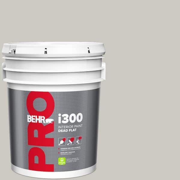 BEHR PRO 5 gal. Designer Collection #DC-008 Gratifying Gray Dead Flat Interior Paint (2)