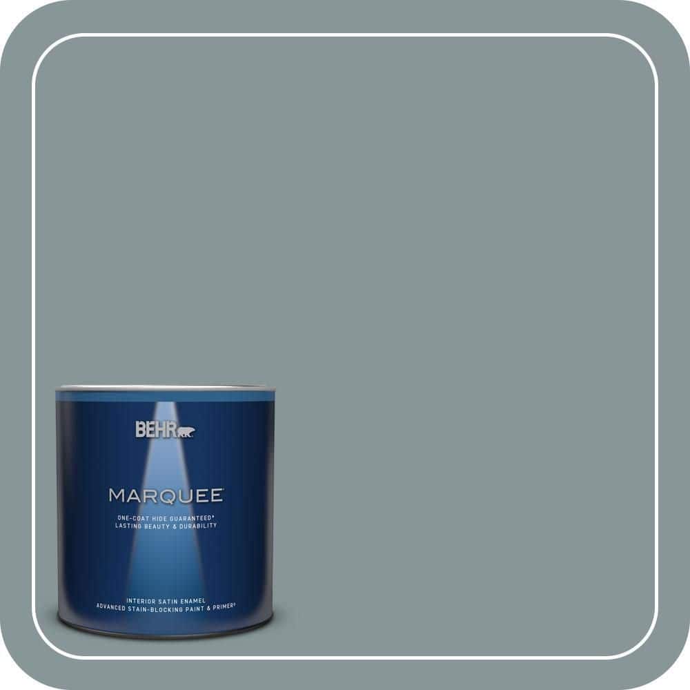 BEHR MARQUEE 1 qt. #PPU12-15 Atmospheric Satin Enamel Interior Paint & Primer (1)