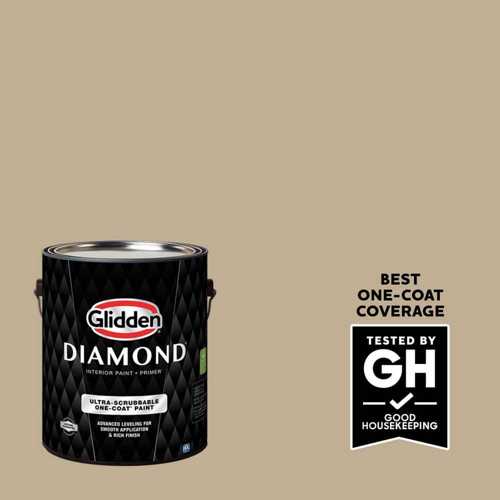 Glidden Diamond 1 gal. PPG1101-4 Rock Cliffs Flat Interior Paint with Primer
