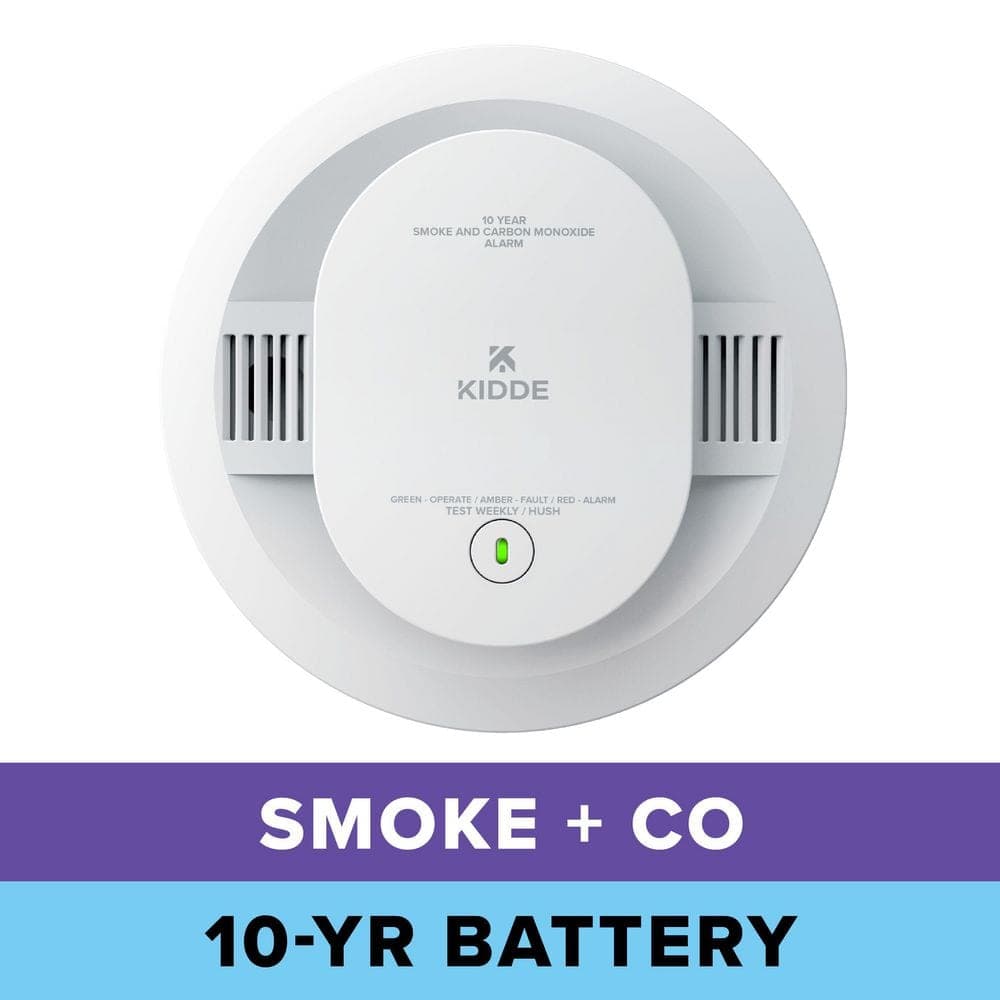 Kidde 10-Year and Smoke and Carbon Monoxide Detector, Interconnectable, LED Lights and Voice Alarm,30CUA10-V