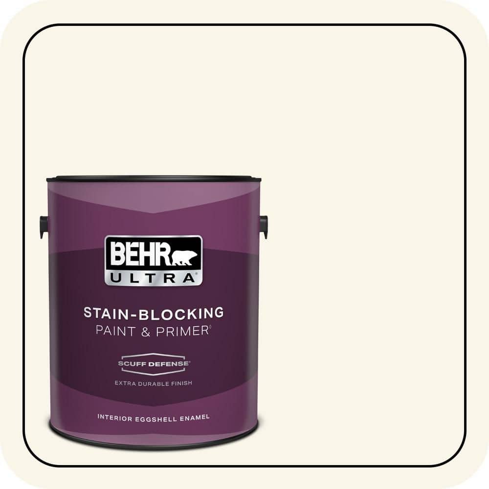 BEHR ULTRA 1 gal. #PWN-11 Calla Lily Extra Durable Eggshell Enamel Interior Paint & Primer