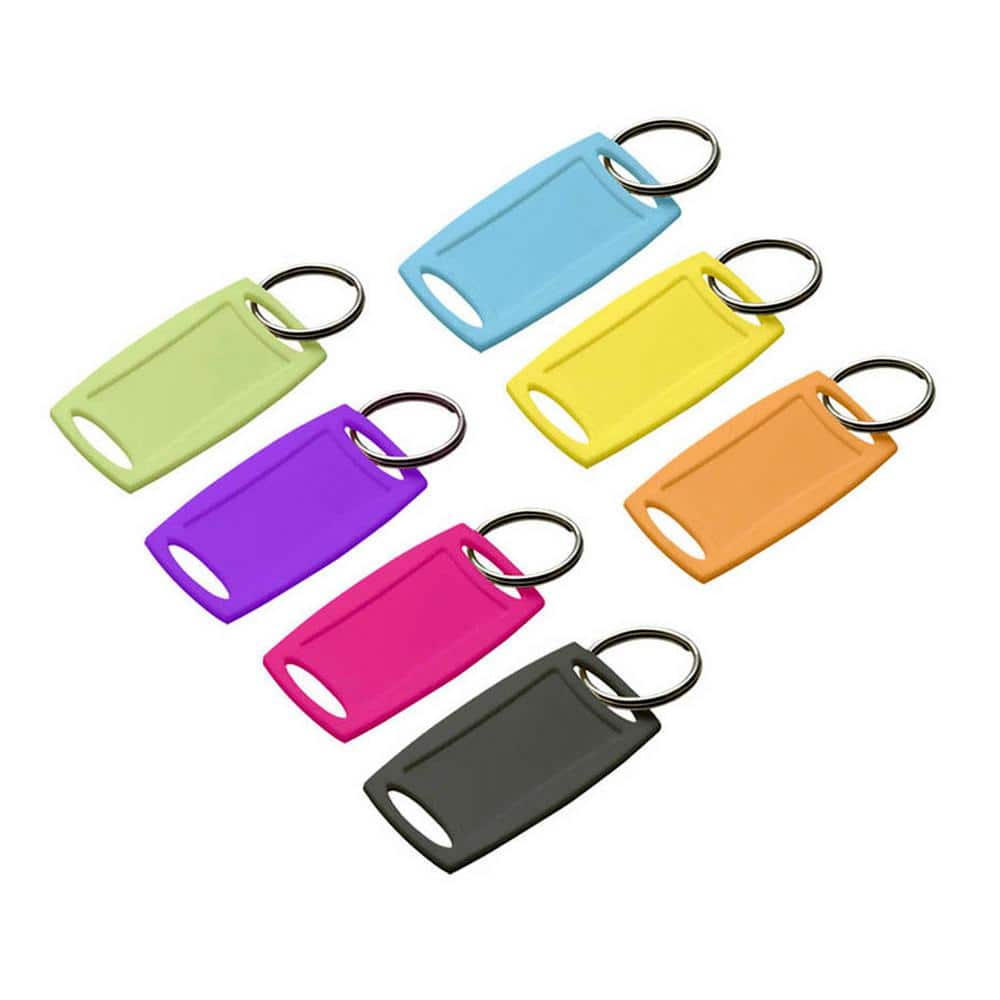 Lucky Line Products Small Rectangular Plastic Label-It Tag in Assorted Colors (200-Pack)